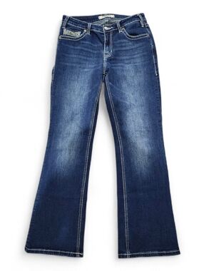 Rock & Roll Denim Mid Rise Bootcut Embroidered Jeans Size 28/30